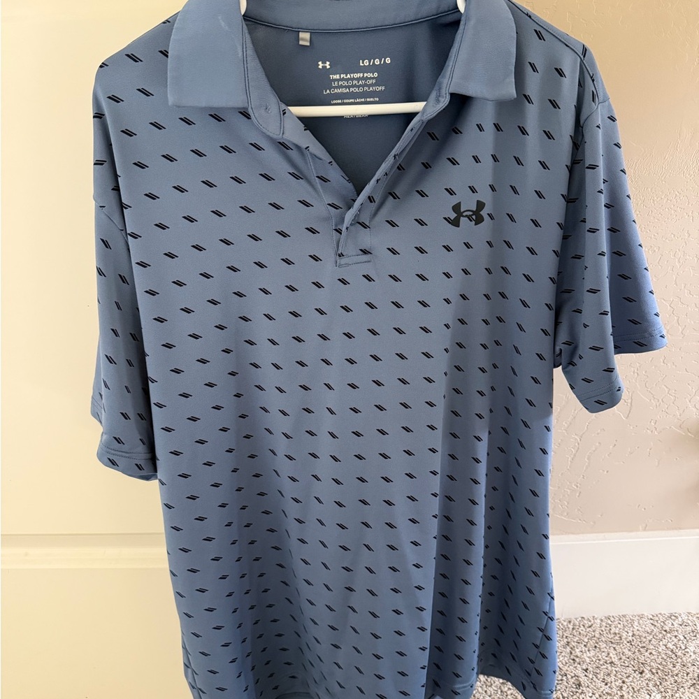 LG Men's Slate Blue Patterned Polo